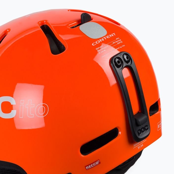 Children's ski helmets POC POCito Fornix MIPS fluorescent orange 6