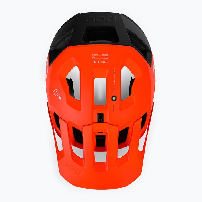 Bicycle helmet POC Kortal Race MIPS fluorescent orange/uranium/black matt 6