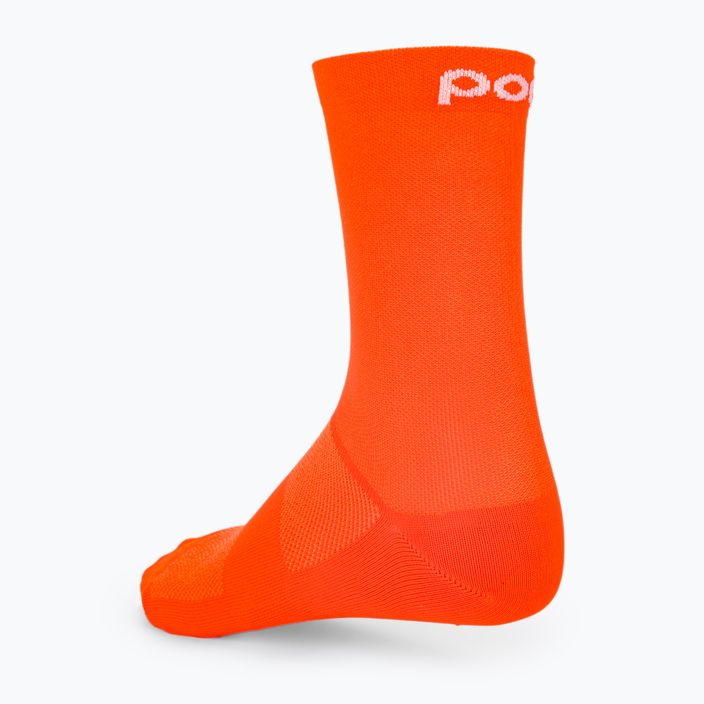 Cycling socks POC Fluo Mid fluorescent orange 2