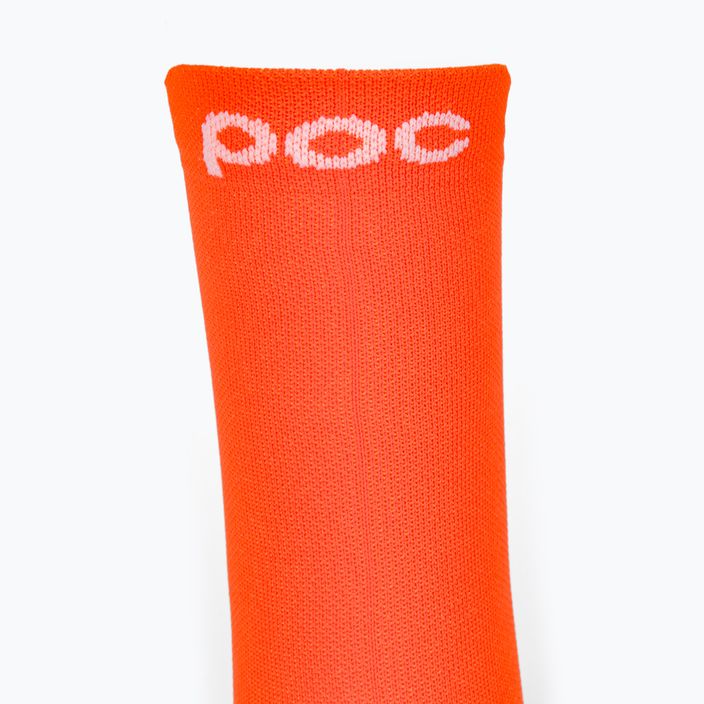 Cycling socks POC Fluo Mid fluorescent orange 3