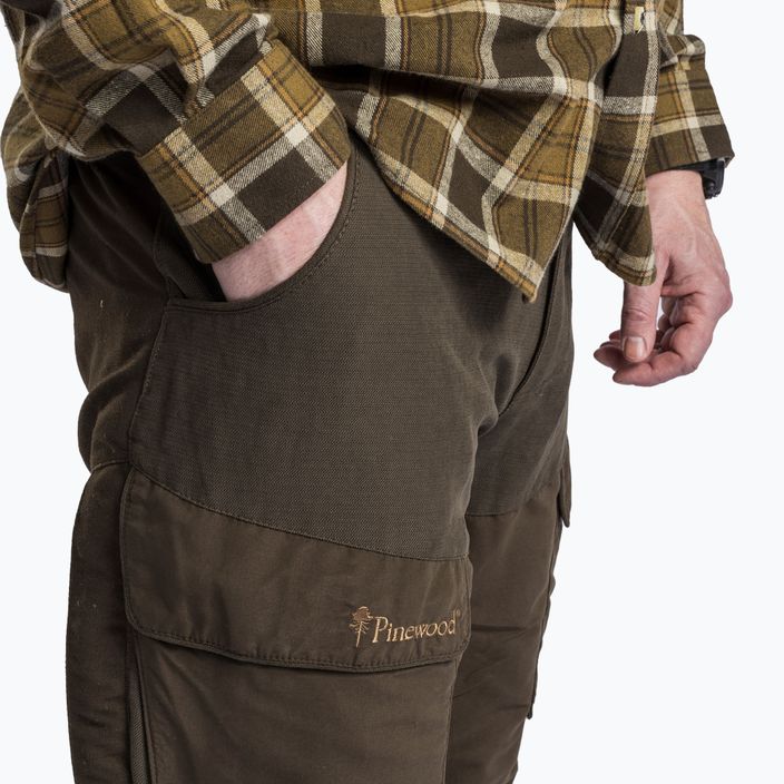 Men's Pinewood Finnveden Smaland Light suede brown trekking trousers 4