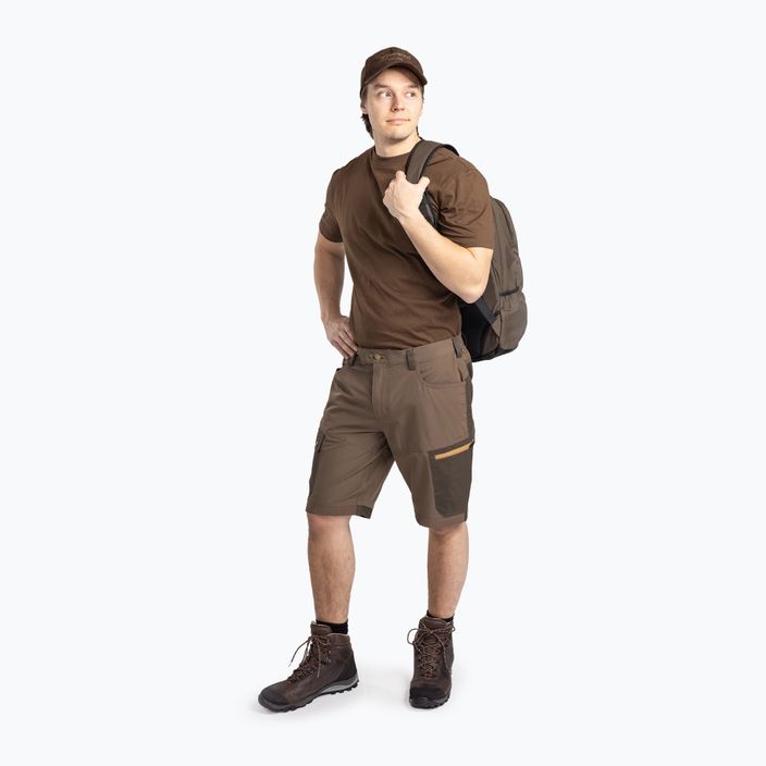 Men's Pinewood Finnveden Trail Hybrid earthbrown/d.olive trekking shorts 2