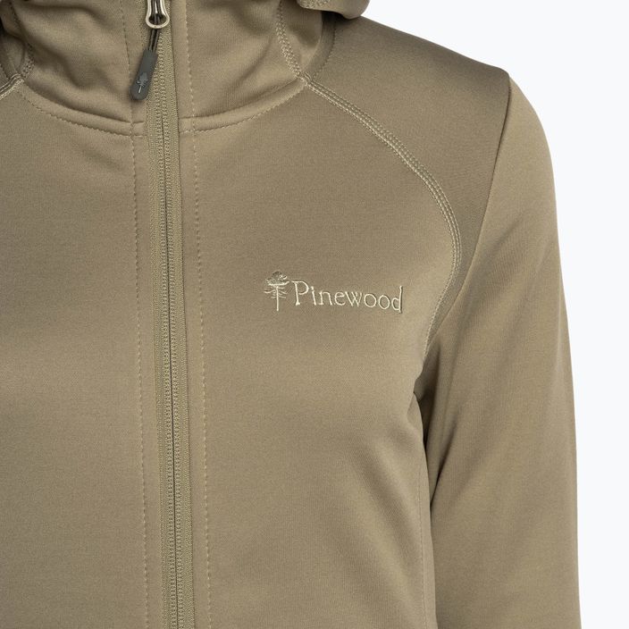 Women's trekking sweatshirt Pinewood Finnveden Hoodie mid khaki 10