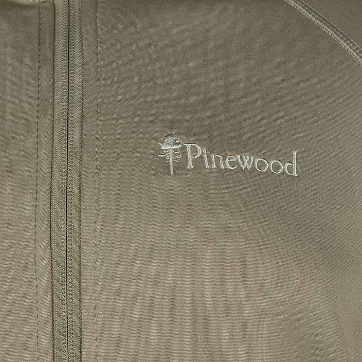 Men's Pinewood Finnveden Hoodie mid khaki trekking sweatshirt 3