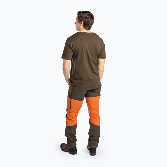 Men's Pinewood Abisko membrane trousers b.orange/mossgreen 3