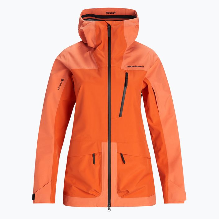 Women's ski jacket Peak Performance Vertical 3L orange G76657060