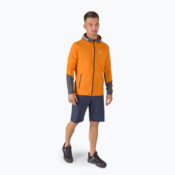 Men's Peak Performance Rider Zip Hood trekking sweatshirt orange G77244100 2