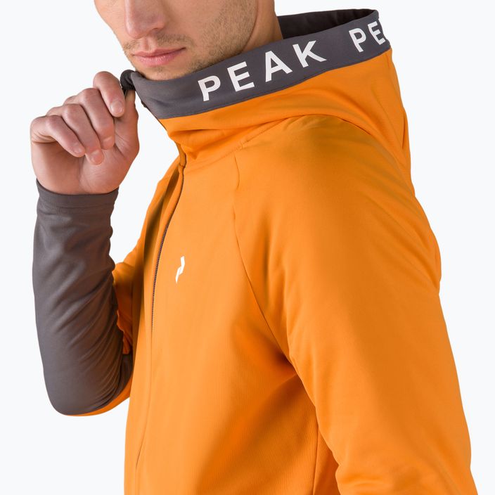 Men's Peak Performance Rider Zip Hood trekking sweatshirt orange G77244100 4