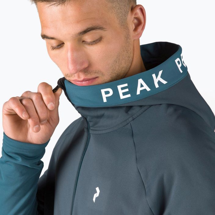 Men's Peak Performance Rider Zip Hood trekking sweatshirt blue G77244110 4