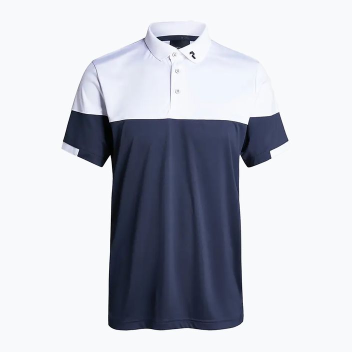 Peak Performance Player Block men's polo shirt navy blue and white G77181070