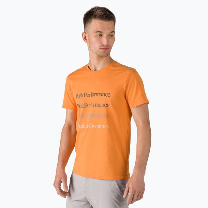 Men's Peak Performance Ground Tee trekking shirt orange G77284170