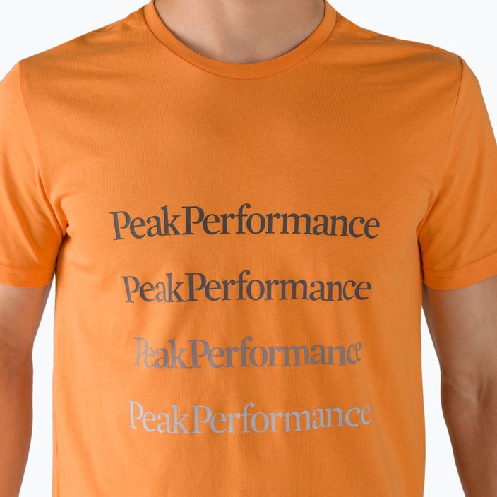 Men's Peak Performance Ground Tee trekking shirt orange G77284170 4