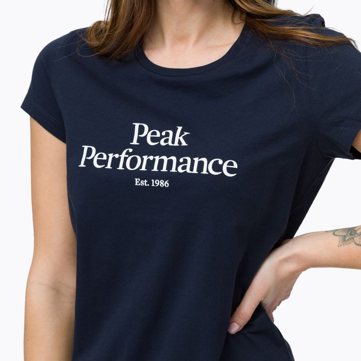 Women's trekking shirt Peak Performance Original Tee navy blue G77280020 4