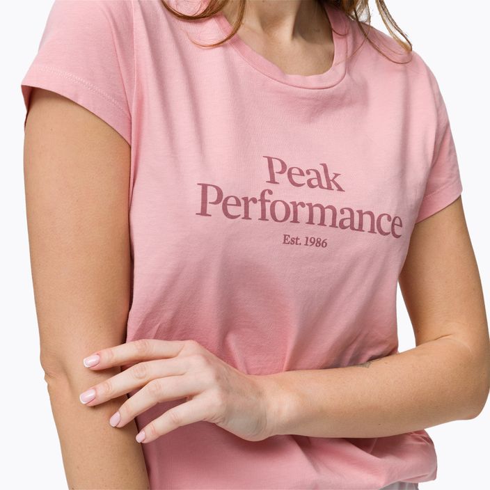 Women's trekking shirt Peak Performance Original Tee pink G77280040 4