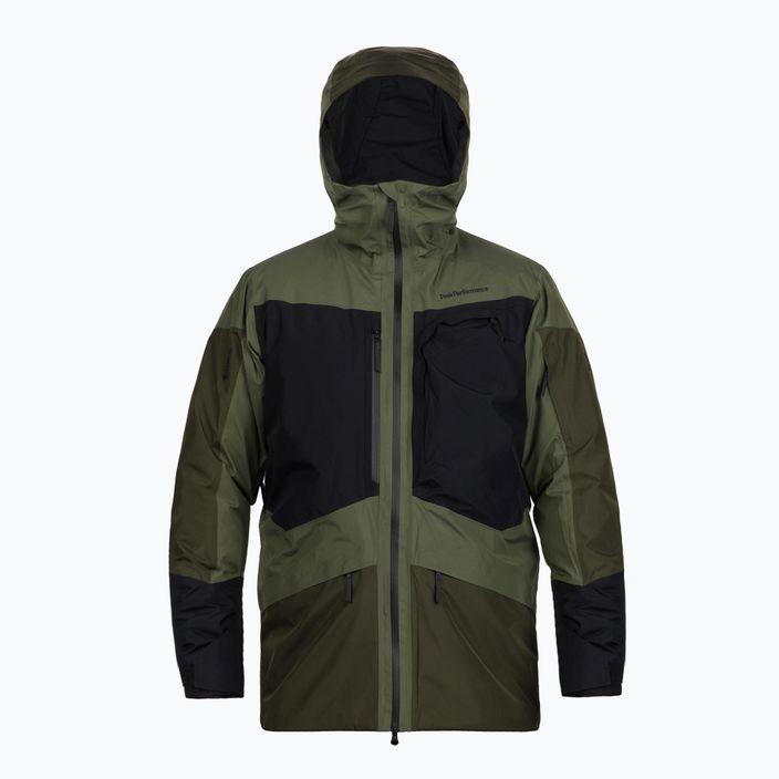 Men's Peak Performance Gravity 2L GoreTex ski jacket green/black G78252020 7
