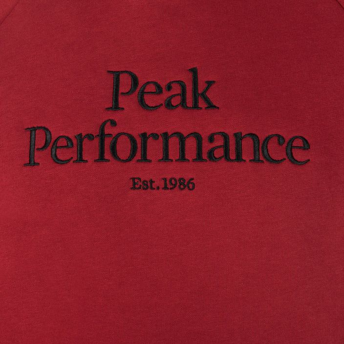 Men's Peak Performance Original Hood trekking sweatshirt red G77756330 3