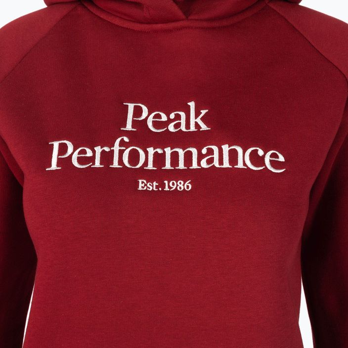 Women's trekking sweatshirt Peak Performance Original Hood red G77747300 3
