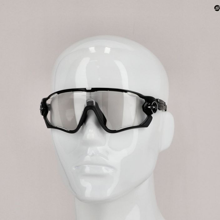 Oakley Jawbreaker polished black/clear to black photochromic cycling glasses 0OO9290 6