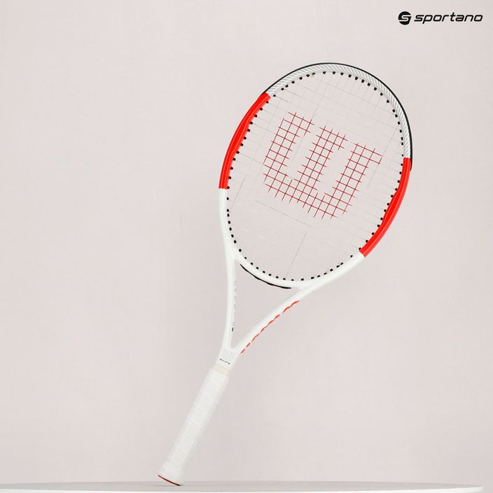 Wilson Six.One Lite 102 CVR tennis racket red and white WRT73660U 8