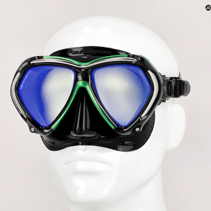 TUSA Paragon Diving Mask Black-Green M-2001 8