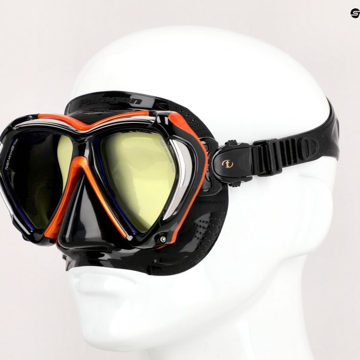 TUSA Paragon black/orange diving mask M2001SQB EOA 6