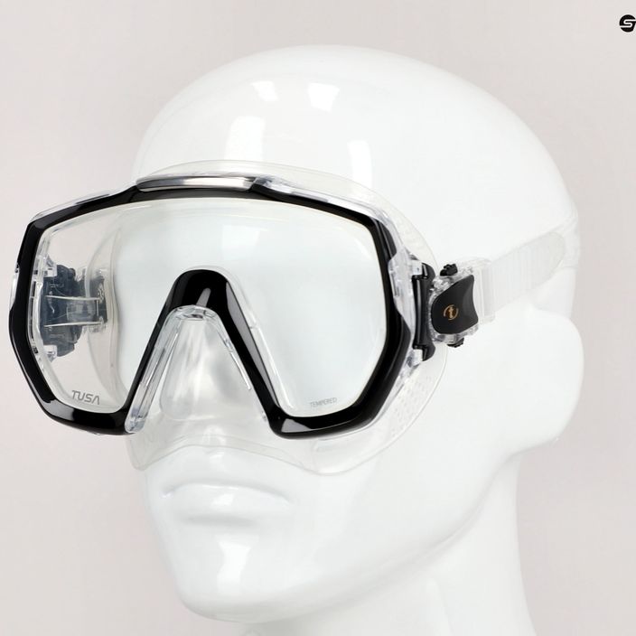 TUSA Freedom Elite diving mask black and clear M-1003 7