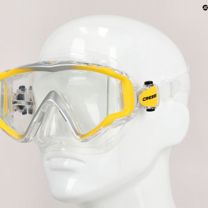Cressi Liberty Triside SPE yellow/clear diving mask DS450015 7