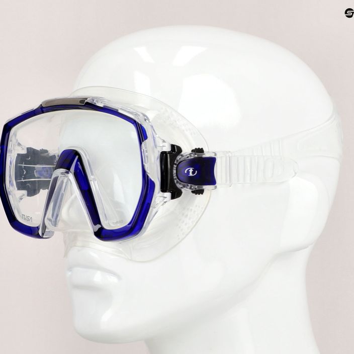 TUSA Freedom Elite navy blue and clear diving mask M-1003 7