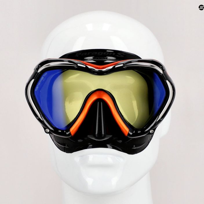 TUSA Paragon S Mask diving mask black and orange M-1007 7