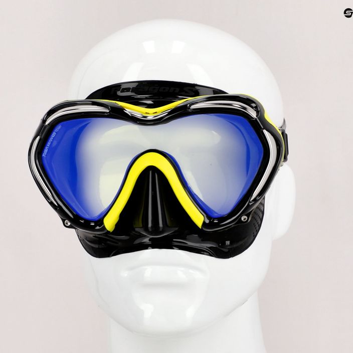 TUSA Paragon S Mask diving mask black and yellow M-1007 6