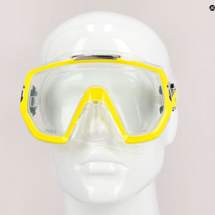TUSA Freedom Elite yellow-coloured diving mask M-1003 7