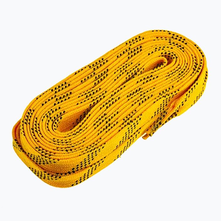 CCM Proline Waxed yellow skate laces 2