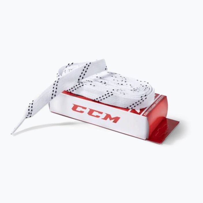 CCM Proline skate laces Wide white 2