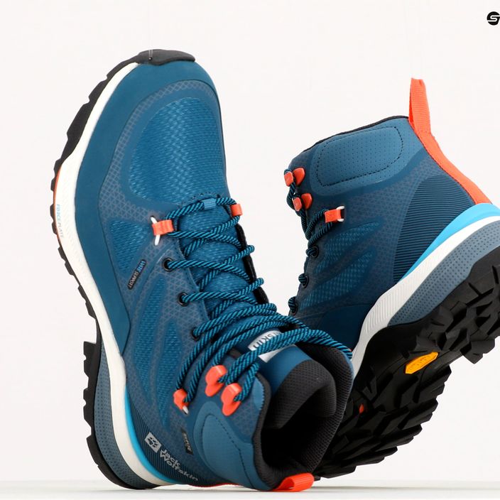 Jack Wolfskin Force Striker Texapore Mid women's trekking boots blue 4038873 10