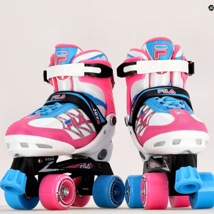 Children's roller skates FILA Joy G white/pink/light blue 11