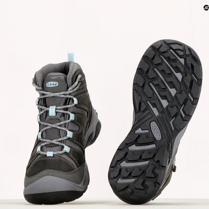 Women's trekking boots KEEN Circadia Mid Wp green-grey 1026763 16
