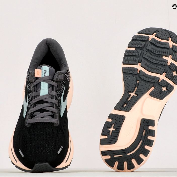 Women's running shoes Brooks Ghost 14 black/pink 1203561B026 16