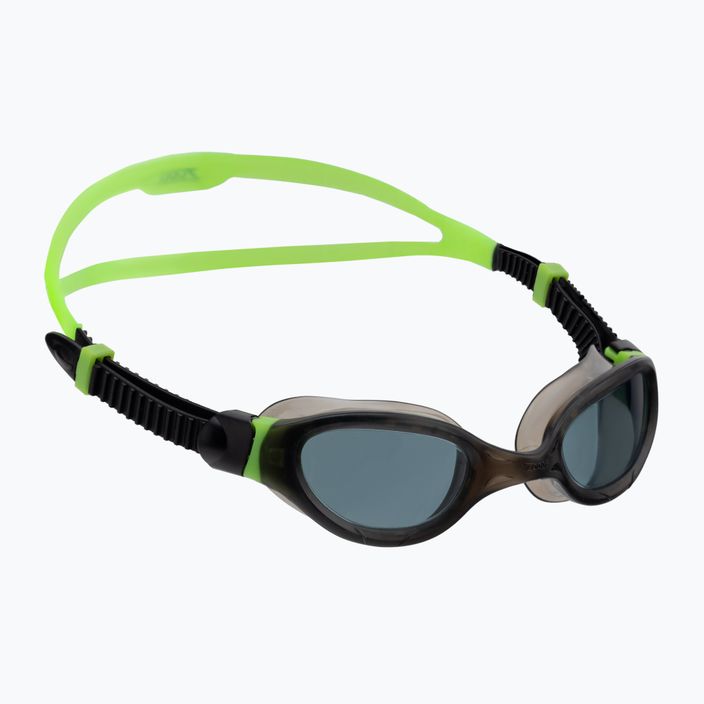 Zoggs Phantom 2.0 black/lime/tint smoke children's swimming goggles 461312