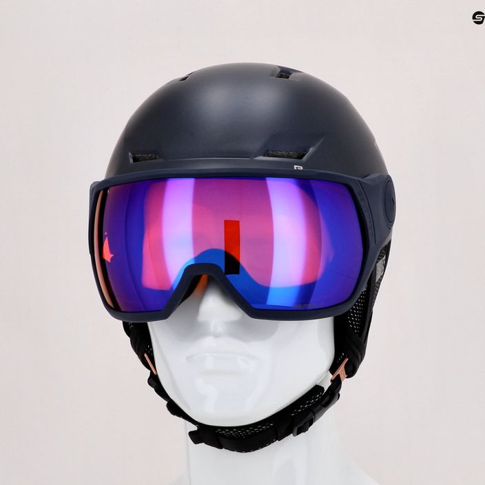 Women's ski helmet Salomon Icon Lt Visor navy blue L41199800 9