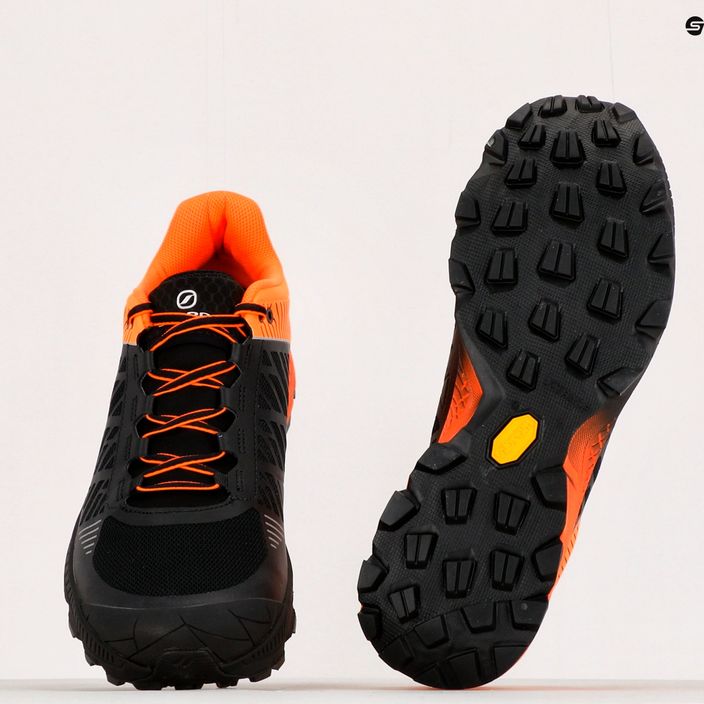 Men's SCARPA Spin Ultra black/orange GTX running shoes 33072-200/1 12