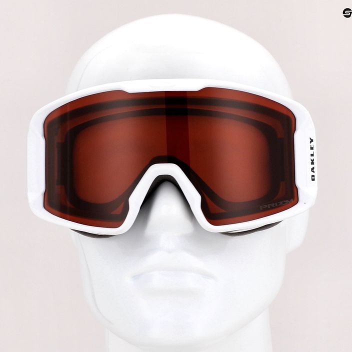 Oakley Line Miner matte white/prizm garnet ski goggles OO7093-65 7