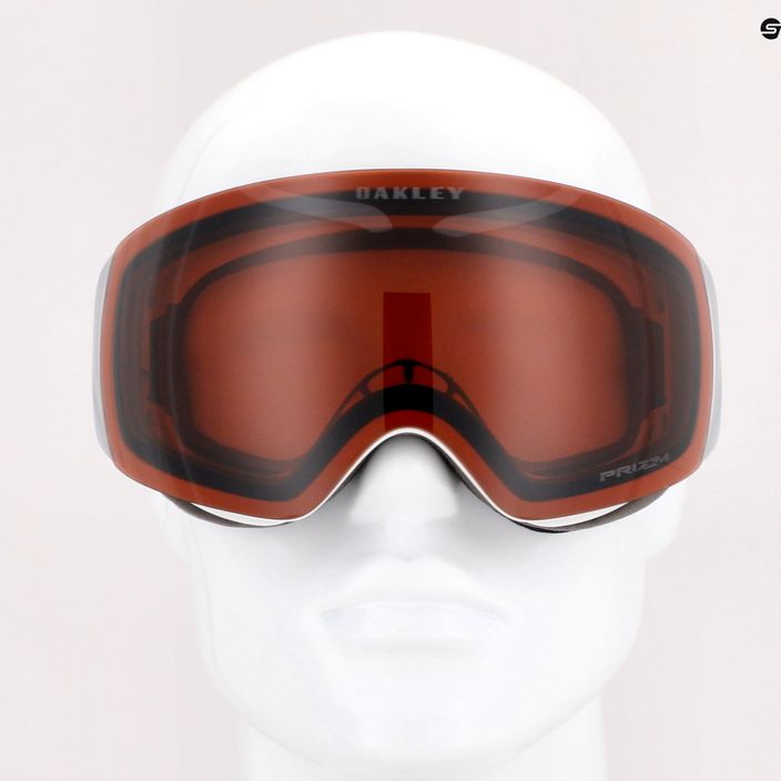 Oakley Flight Deck matte white/prizm garnet ski goggles OO7064-C5 7