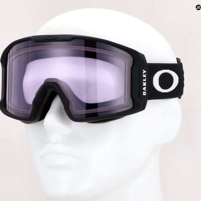 Oakley Line Miner matte black/prizm snow clear ski goggles OO7093-46 7