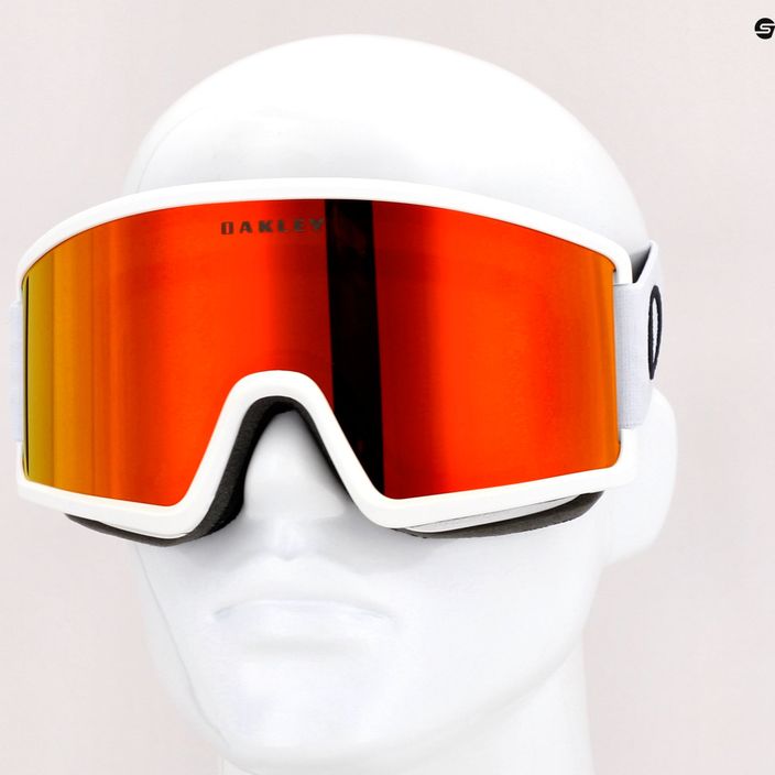 Oakley Target Line matte white/fire iridium ski goggles OO7121-07 7