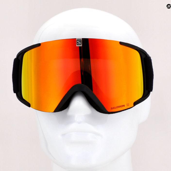 Salomon Xview Photo ski goggles black/mild red L40844400 7