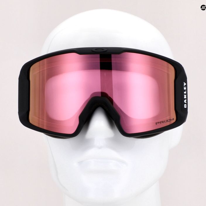 Oakley Line Miner matte black/prizm snow hi pink iridium ski goggles OO7093-06 7