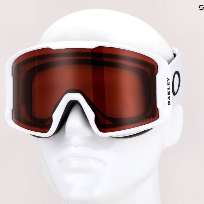 Oakley Line Miner matte white/prizm garnet ski goggles OO7070-B9 7