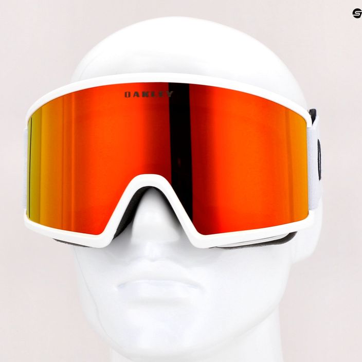 Oakley Target Line matte white/fire iridium ski goggles OO7120-07 6