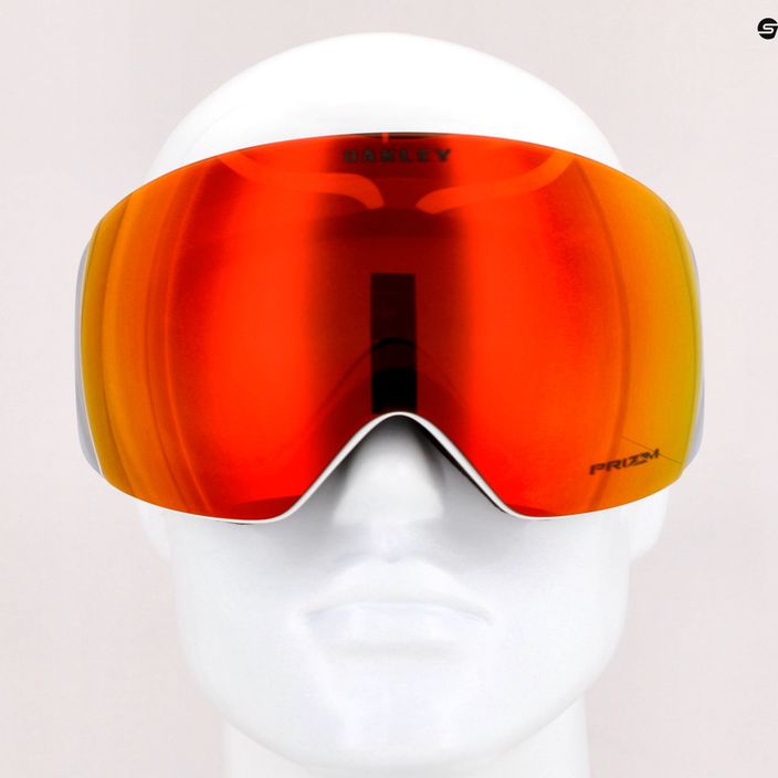 Oakley Flight Deck matte white/prizm snow torch iridium ski goggles OO7050-35 7