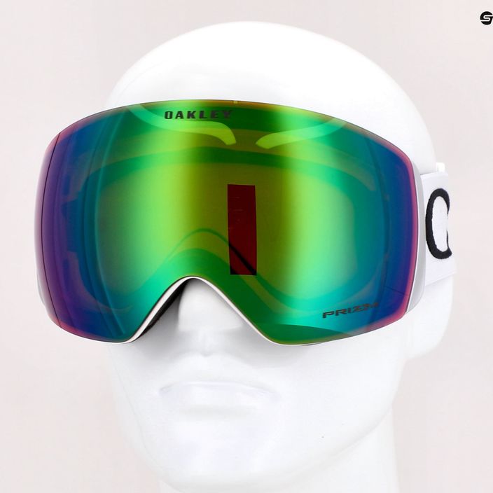Oakley Flight Deck matte white/prizm snow jade iridium ski goggles OO7050-36 7